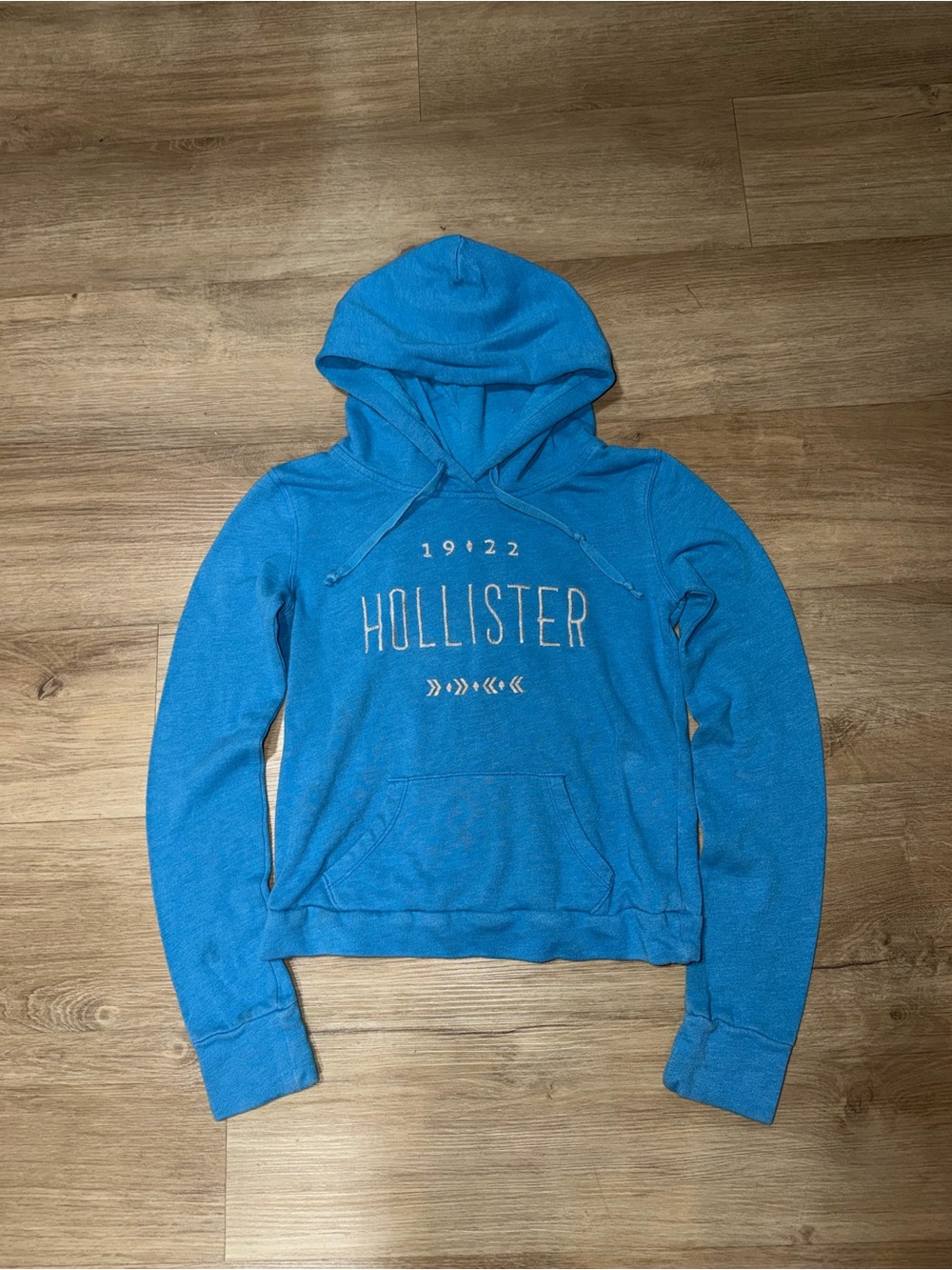 Hollister Blue Logo Pullover Hoodie